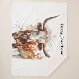 Cobertor Sherpa Legado Longhorn, personalizado