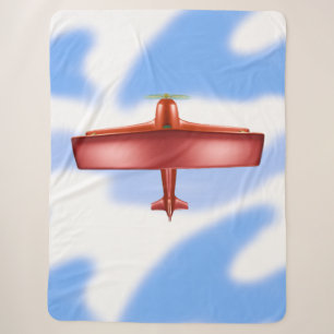 Cobertor Sherpa Legal Aventroco Red Biplane em Diversão Sherpa Bla