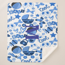 Cobertor Sherpa Legal e bonito Criança Menino Nursery personalizad