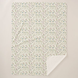 Cobertor Sherpa Legal Primavera Floral, Presente para Aquecimento 