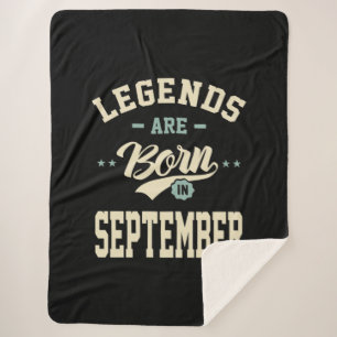 Cobertor Sherpa Legendas são Nasceres em setembro - Aniversário de