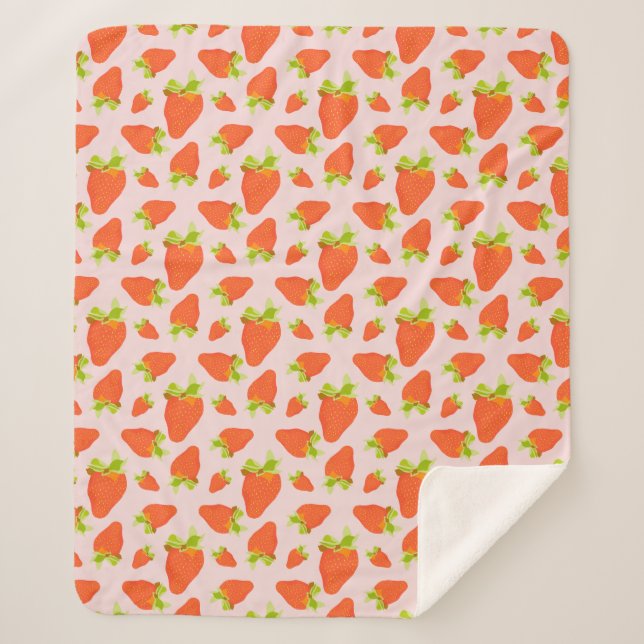 Cobertor Sherpa Leite de morango (Frente)