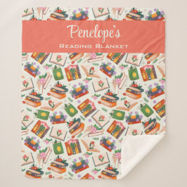 Cobertor Sherpa Leitura personalizada de livros