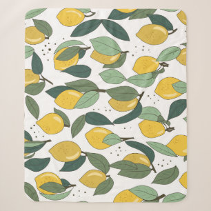 Cobertor Sherpa Lemon Tropical: Vintage Brilhante Sem Serras