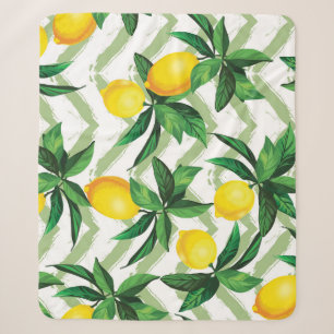 Cobertor Sherpa Lemon zigzag: modelo desenhado à mão.