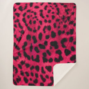 Cobertor Sherpa Leopard Pattern