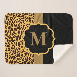 Cobertor Sherpa Leopard Pattern