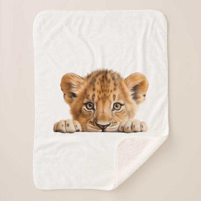 Cobertor Sherpa Leopardo Espiando (Frente)