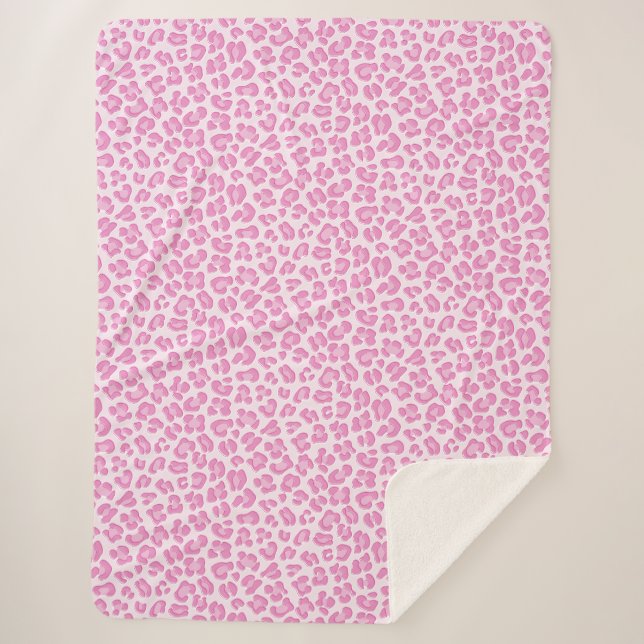 Cobertor Sherpa Leopardo, Pink Line (Frente)