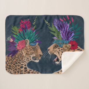 Cobertor Sherpa Leopardos Hot House  Casal