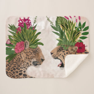 Cobertor Sherpa Leopardos Hot House  Um par