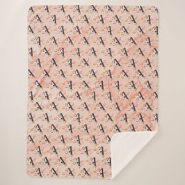 Cobertor Sherpa Letra A