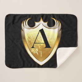 Cobertor Sherpa Letra A alfabeto maiúsculo