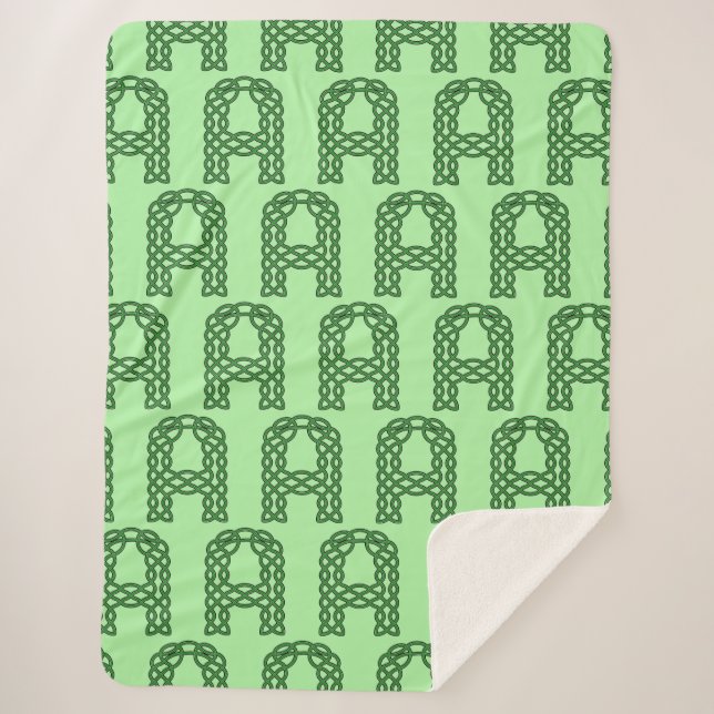 Cobertor Sherpa Letra Celta Inicial B Nó Celtico (Frente)