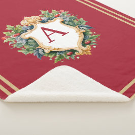 Cobertor Sherpa Letra Elegante Monograma de Natal