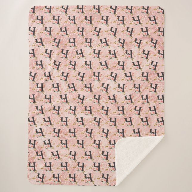 Cobertor Sherpa Letra H (Frente)