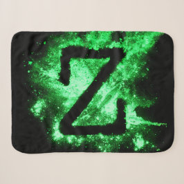 Cobertor Sherpa Letra Z Maiúscula Alfabeta Verde