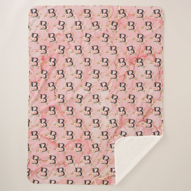 Cobertor Sherpa Letter B (Frente)