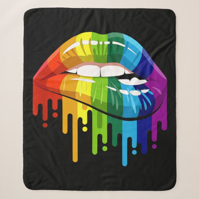 Cobertor Sherpa LGBT Orgulho gay (Frente)