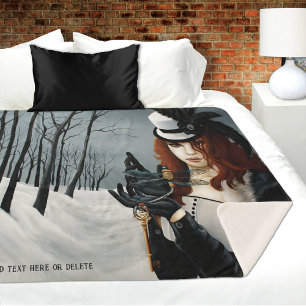 Cobertor Sherpa Libélula Gótica Vitoriana de Inverno Steampunk Cha