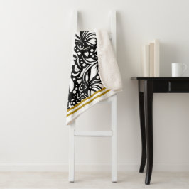 Cobertor Sherpa Life Cote Black Sherpa Blanket de Adiela Akoo