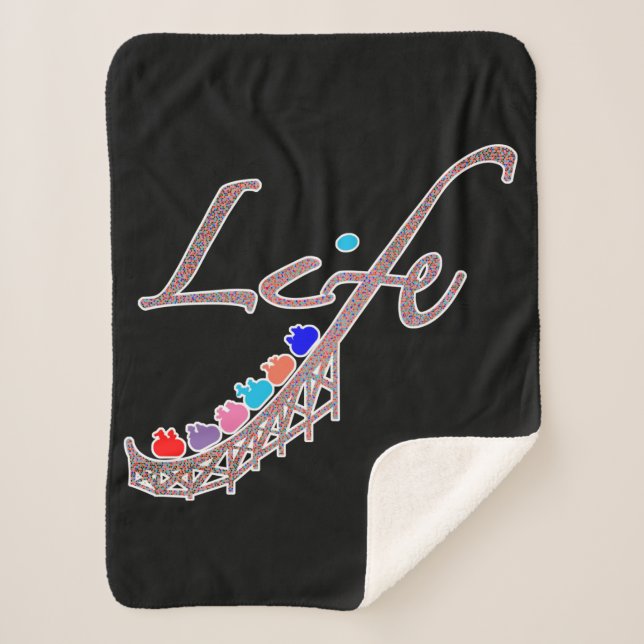 Cobertor Sherpa Life is a Roller Coaster (Frente)