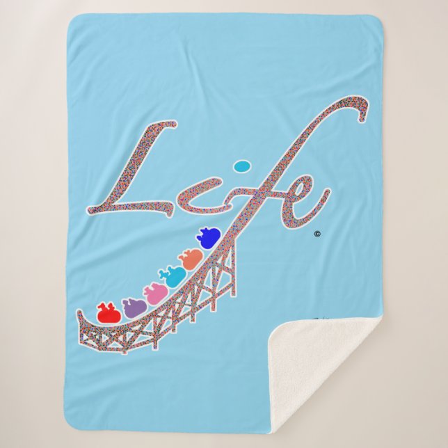Cobertor Sherpa Life is a Roller Coaster (Frente)