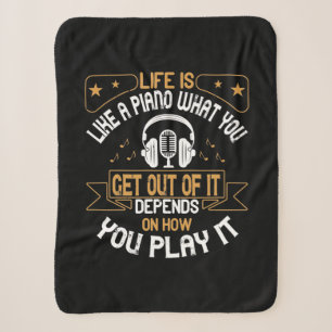 Cobertor Sherpa Life Is Like A Piano