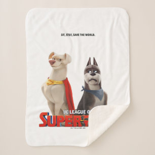 Cobertor Sherpa Liga DC de Arte Teatral Super Pets