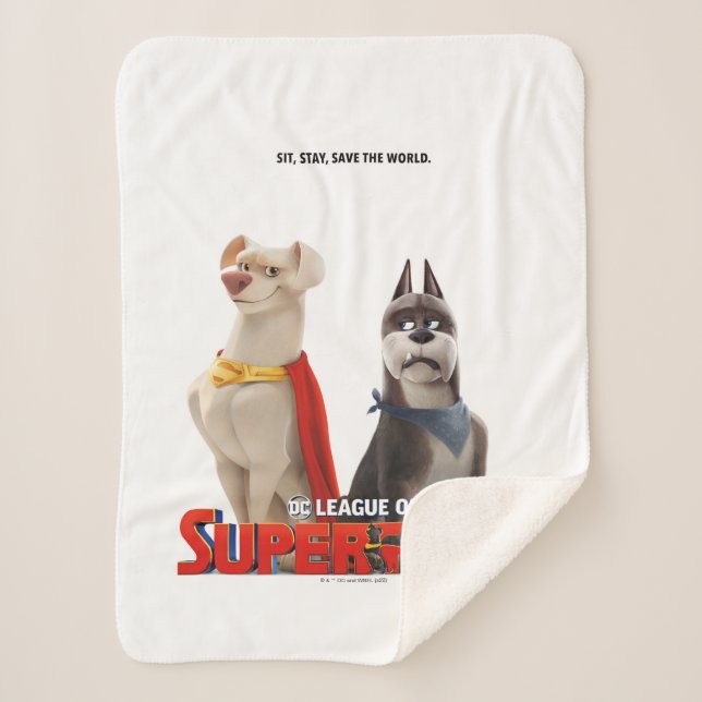 Cobertor Sherpa Liga DC de Arte Teatral Super Pets (Frente)