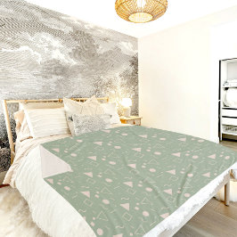 Cobertor Sherpa Light Green Memphis Pattern Sherpa Blanket