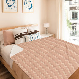 Cobertor Sherpa Light Orange Chevron Pattern Sherpa Blanket