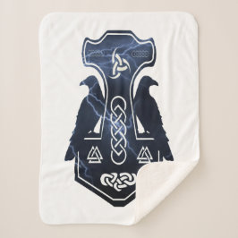 Cobertor Sherpa Lightning Bolt Thor's Hammer