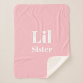 Cobertor Sherpa Lil Sister Pink White Girl