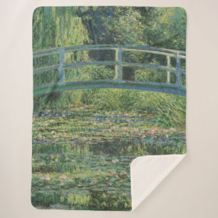 Cobertor Sherpa Lily Pond, Painting Oil Landscape, Monet