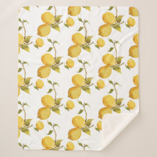 Cobertor Sherpa Limões frescos da Vintage: Design simples