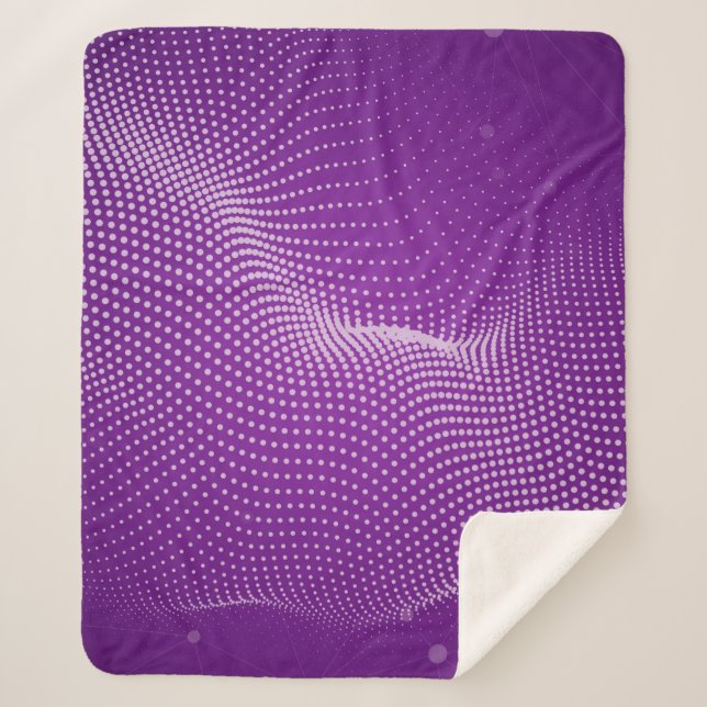 Cobertor Sherpa Linda abstrato roxa. Violet neutr (Frente)