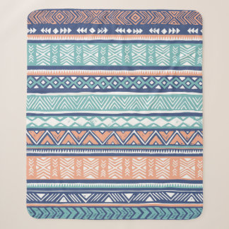 Cobertor Sherpa Linda etnia tribal. Vintage aztec mão desenhada ma