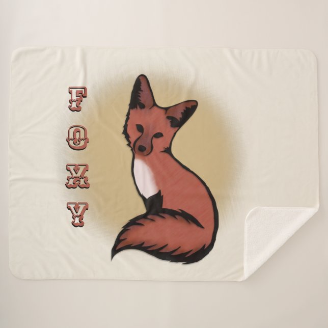 Cobertor Sherpa Linda Fox Vermelha (Frente (Horizontal))