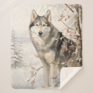 Cobertor Sherpa Linda Malamute