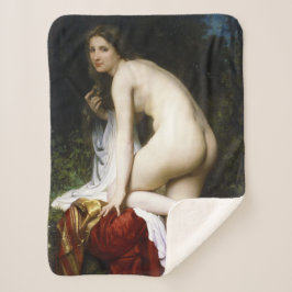 Cobertor Sherpa Linda mulher Bather (de Bouguereau)