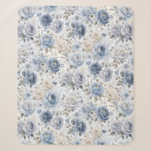 Linda Rosa Azul Aquarela Floral 