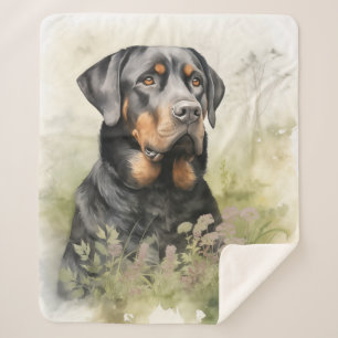 Cobertor Sherpa Linda Rottweiler