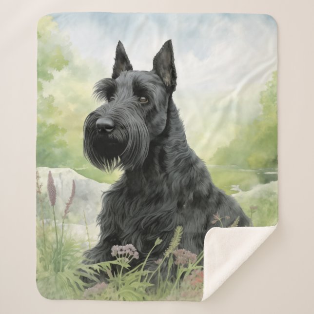 Cobertor Sherpa Linda Scottie (Frente)