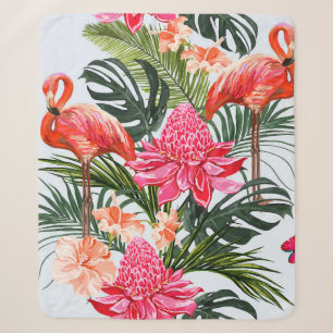 Cobertor Sherpa Linda tela de fundo de padrão floral uniforme de v