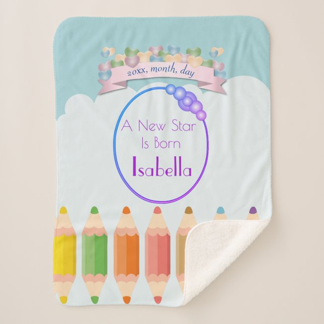 Cobertor Sherpa Lindas Colores Elegantes Clássicas de Pastel (Frente)