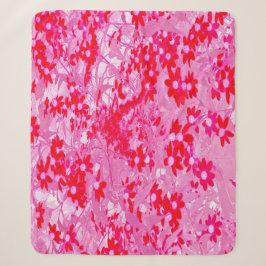 Cobertor Sherpa Lindas Flores Vermelhas