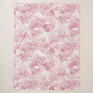 Cobertor Sherpa Lindo Floral Rosa Branco