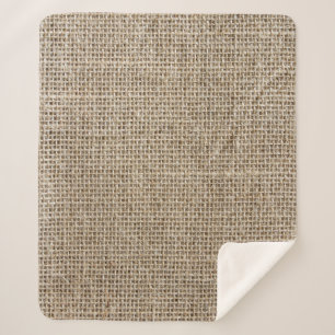 Cobertor Sherpa Linen Bruto: Tecido natural texturizado.