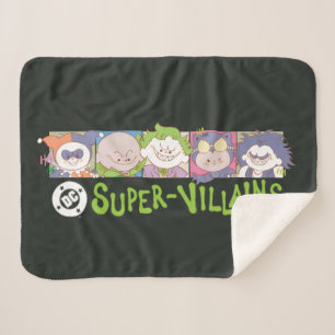 Cobertor Sherpa Linha de Desenhos Animados dos Super-Vilões da DC